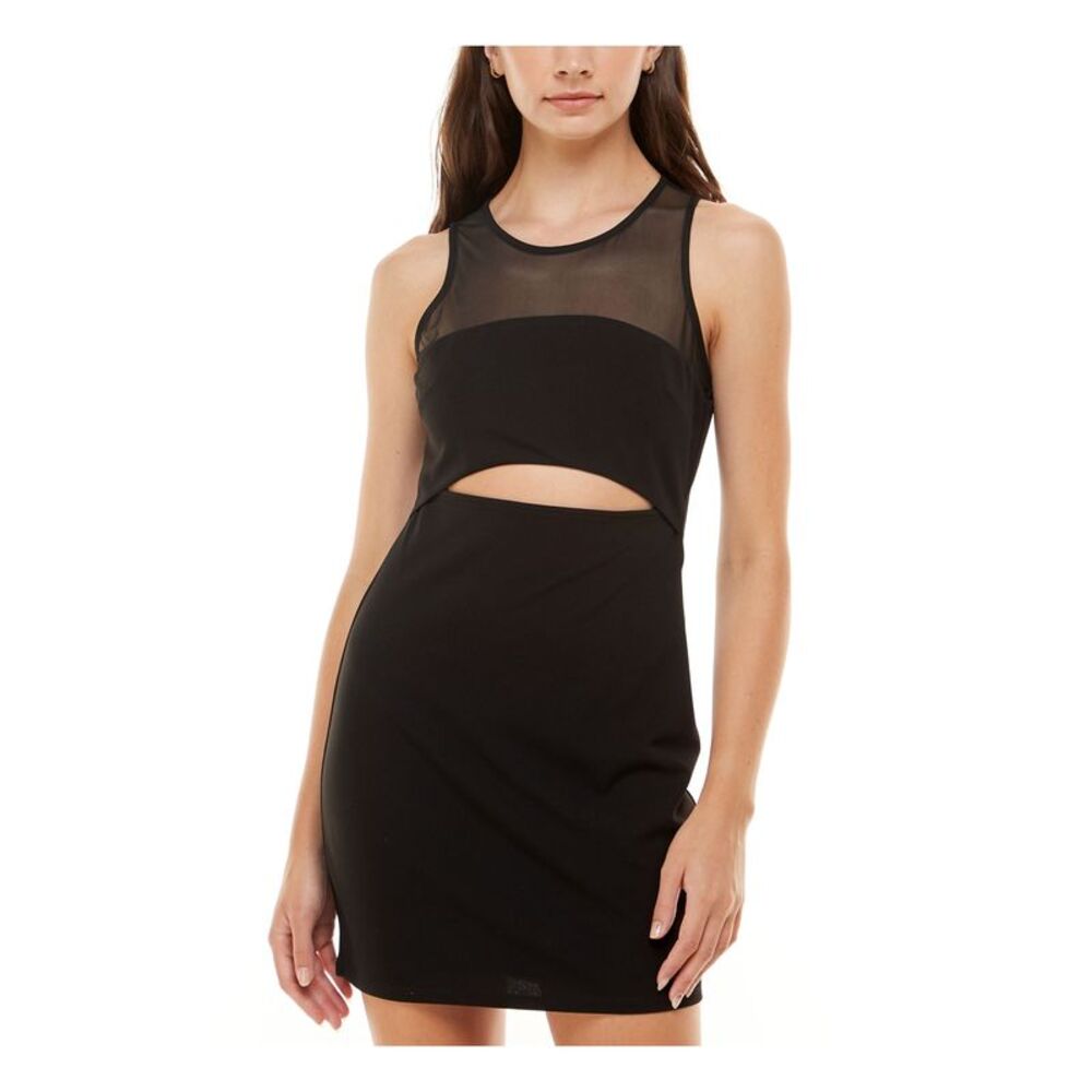 TRIXXI Womens Black Lined Sleeveless Short Cocktail Body Con Dress 13